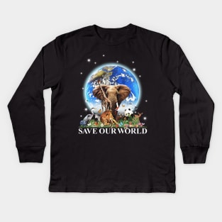 Save Our World Kids Long Sleeve T-Shirt